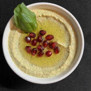 Houmous au basilic